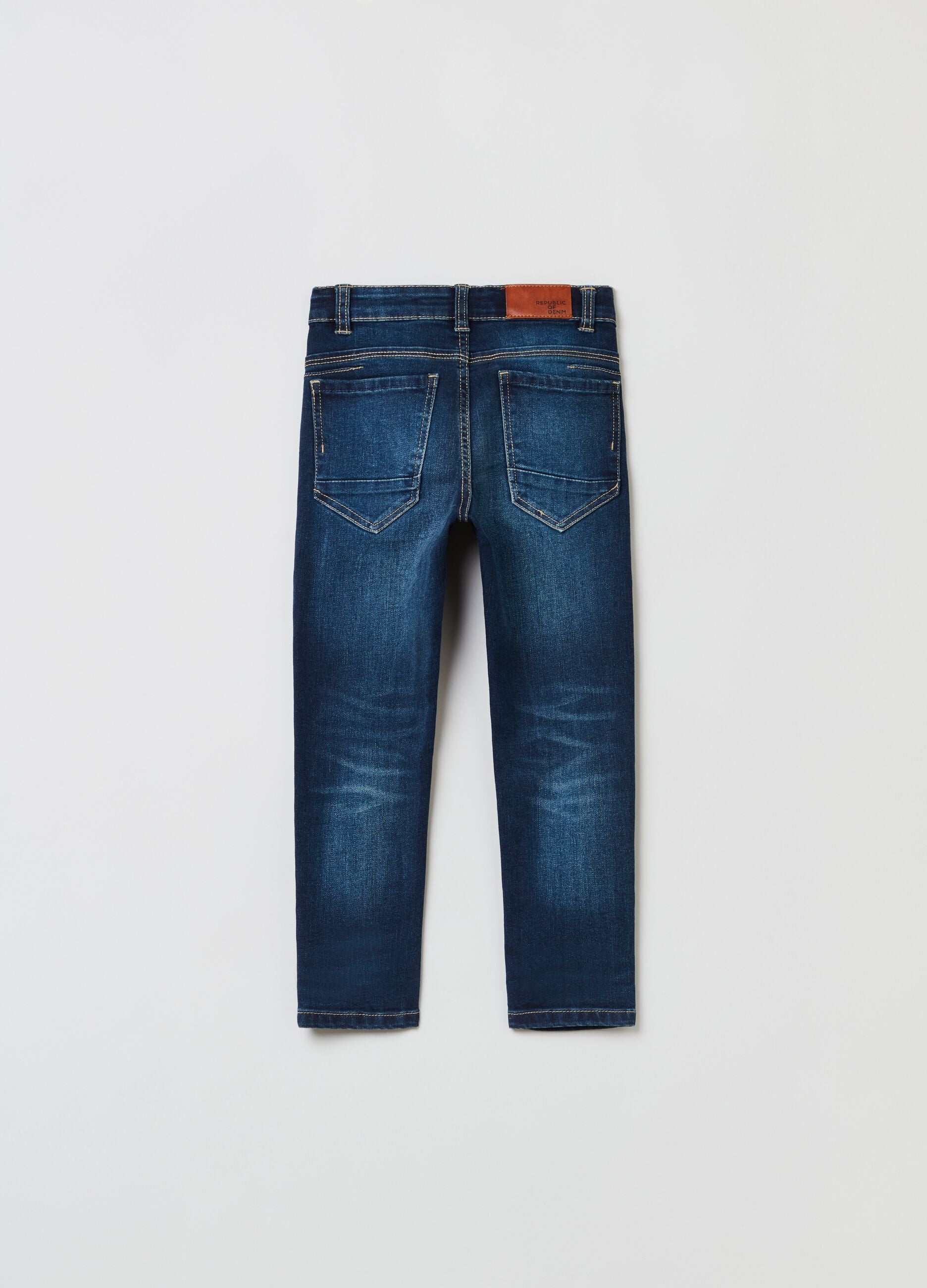 Ovs Five-Pocket Jeans With Fading Ovs Five-Pocket Jeans With Fading