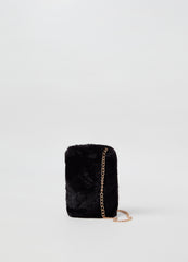 Ovs Womens Phone Bag In Faux Fur