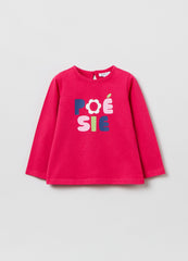 Ovs T-Shirt With Lettering Print And Long Sleeves