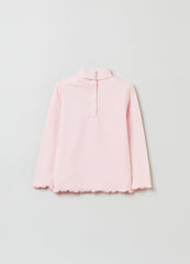 Ovs Baby Girl Flat Ribbed T-Shirt With High Neck