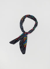 Ovs Piombo Foulard With Multicoloured Stripes