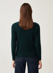 Ovs Womens Solid Colour Cardigan With Round Neck