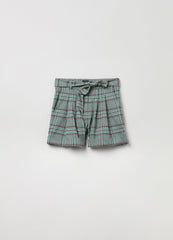 Ovs Girls Tartan Check Tie Waist Short