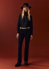 Ovs Womens Piombo Boot Cut Jeans With Five Pockets