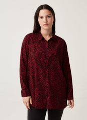 Ovs Womens Curvy Mya Shirt With Animal Print