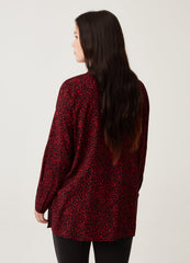 Ovs Womens Curvy Mya Shirt With Animal Print