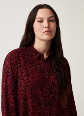 Ovs Womens Curvy Mya Shirt With Animal Print