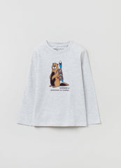 Ovs Boys Long-Sleeved T-Shirt With Embroidered Beaver.