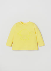 Ovs T-Shirt With Long Sleeves And Saturn Print