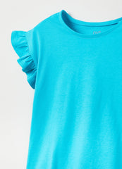 Ovs Kids Girl Cotton T-Shirt With Flounces