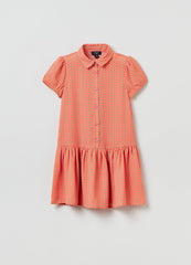 Ovs Kids Girl Shirt Dress With Geometric Print