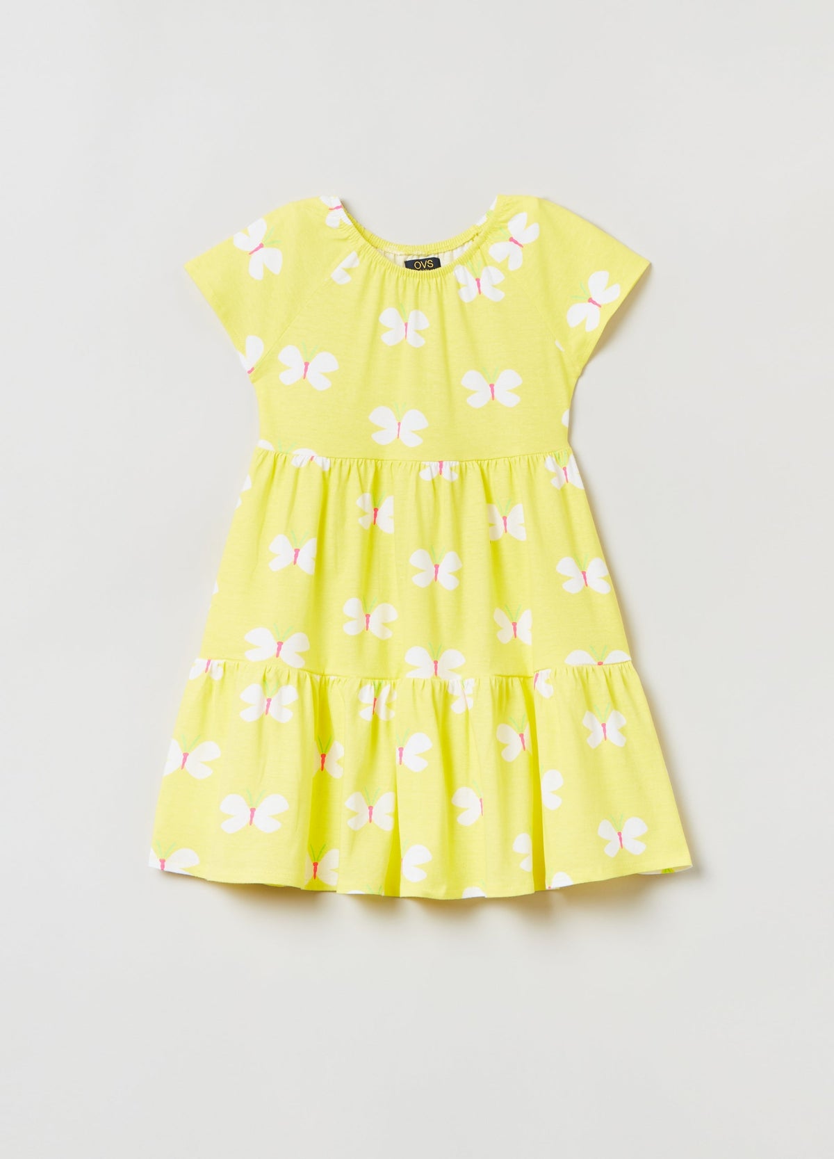 Ovs Kids Girl Dress With Butterfly Print Flounce