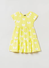 Ovs Kids Girl Dress With Butterfly Print Flounce