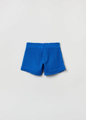 Ovs Kids Girl Shorts In Textured Fabric With Ribbing