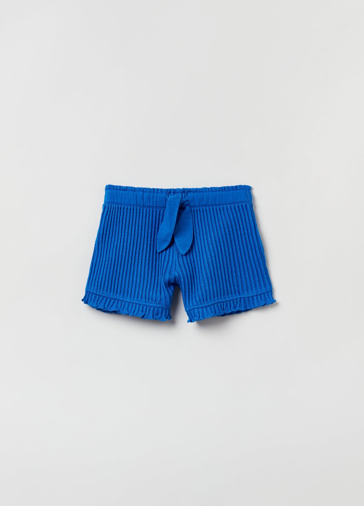 Ovs Kids Girl Shorts In Textured Fabric With Ribbing