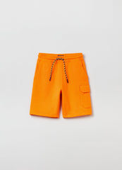 Ovs Kids Boy Cotton Shorts With Drawstring