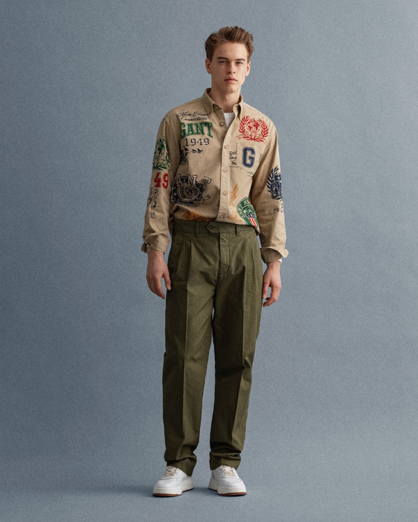 Gant Straight Pleated Chinos