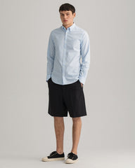 قميص قطني مخطط بقصة ضيقة من Gant