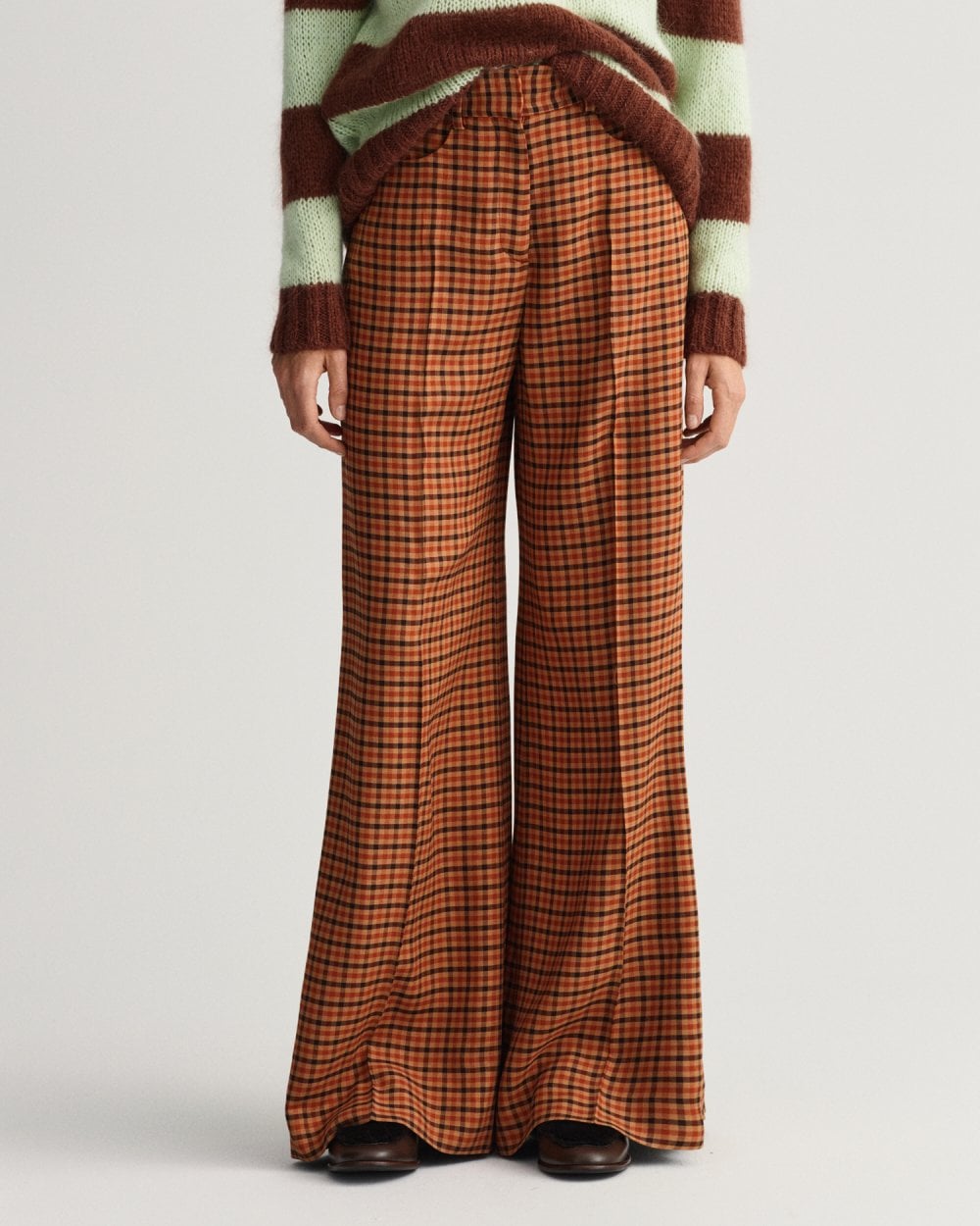 Gant High-Waisted Wide Check Pants Gant High-Waisted Wide Check Pants