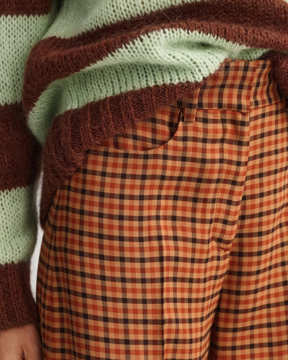 Gant High-Waisted Wide Check Pants Gant High-Waisted Wide Check Pants