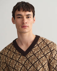 Gant Monogram Merino V-Neck Sweater