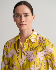 Gant Regular Fit Iris Print Cotton Silk Shirt