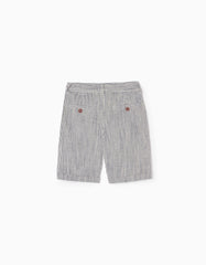 Zippy Boys Striped Cotton And Linen Shorts