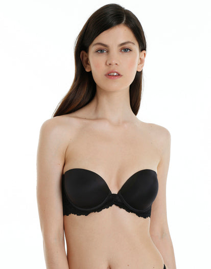 Isla&Evie Padded Lace Trim Bra 32A / Black