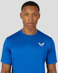 Men’S Short Sleeve Mesh Mix T Shirt - True Blue