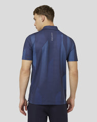 Men'S Golf Printed Polo-Navy