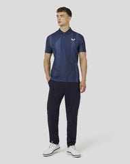 Men'S Golf Printed Polo-Navy