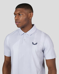 Men'S Golf Printed Polo - Stone Grey