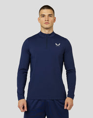 Men’S Active Long Sleeve Performance 1/4 Zip Midlayer Top - Navy