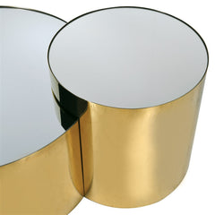 طاولات Dwell Gold Mirror Top المتداخلة