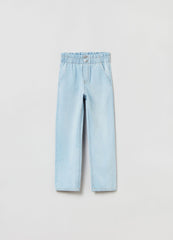 Ovs Paper Bag Jeans With Fading