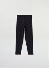 Ovs Printed Stretch Cotton Leggings