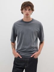 OVS Grey Pure Cotton Boxy Fit T-Shirt