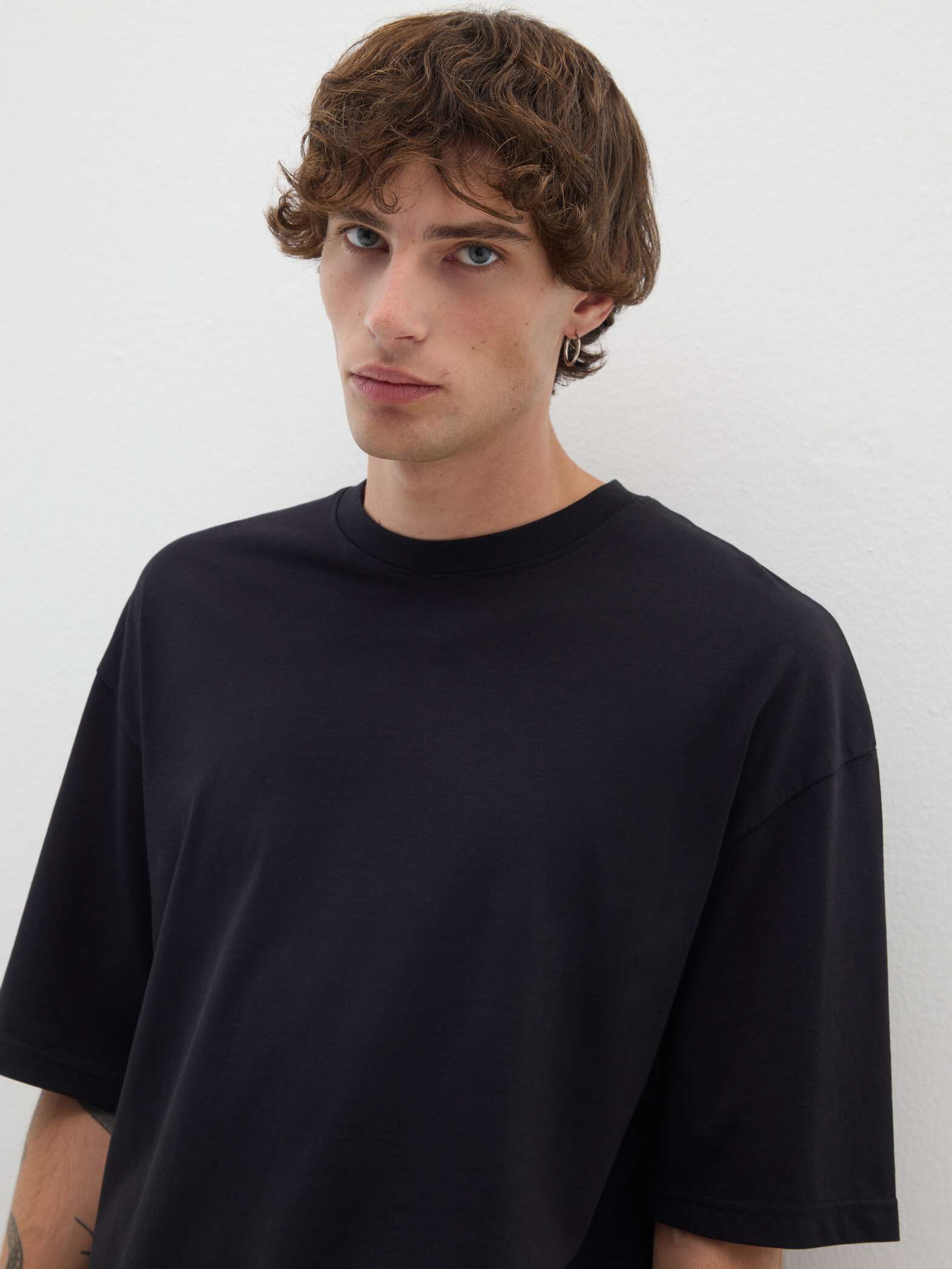 OVS Black Pure Cotton Boxy Fit T-Shirt