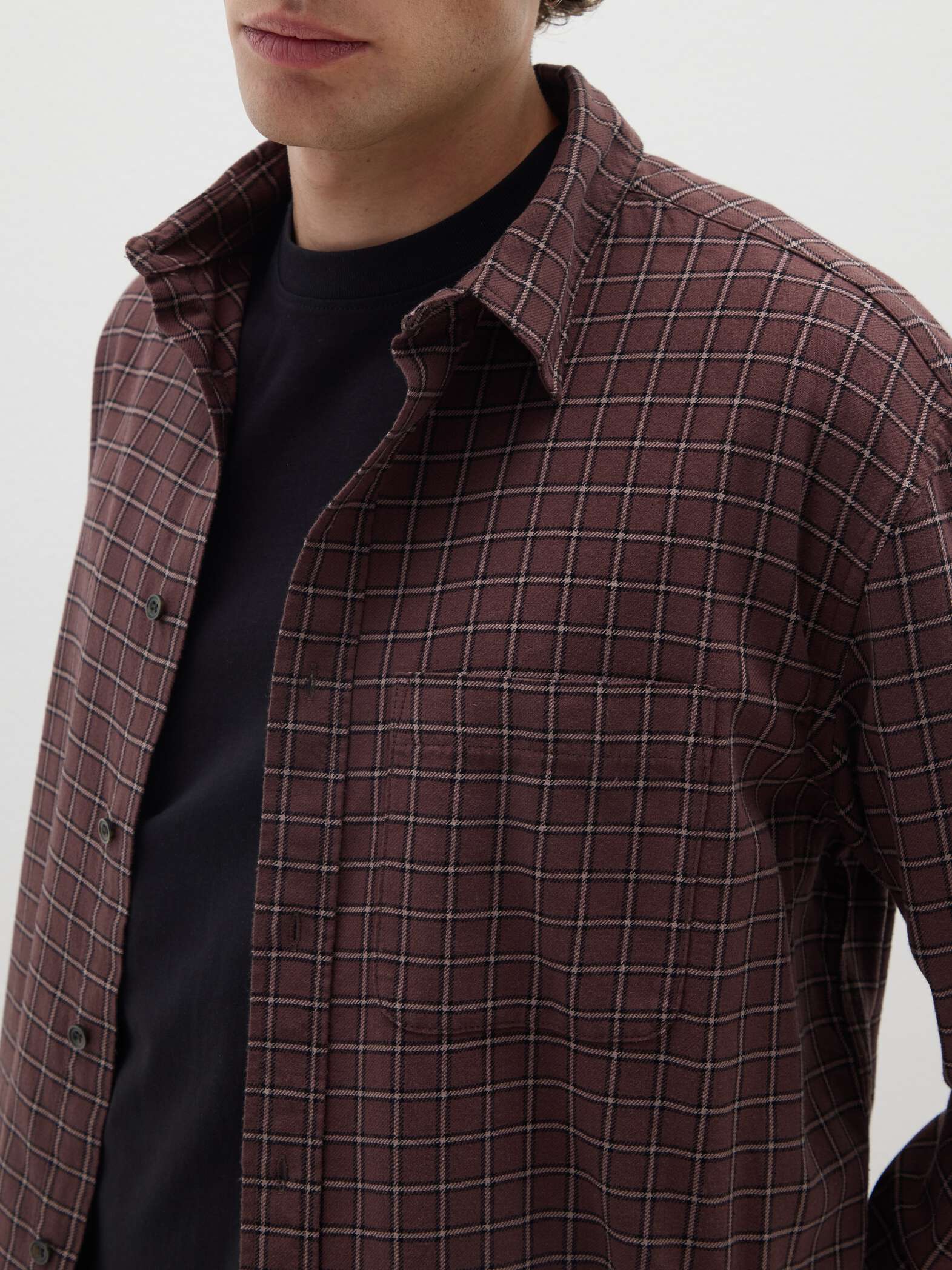 OVS Oversized Plaid Pure Cotton Shirt