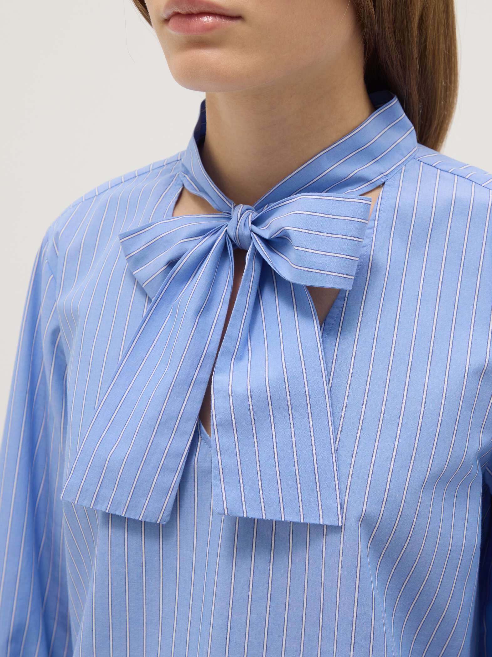 OVS Multicolour striped shirt in pure cotton regular fit with band collar