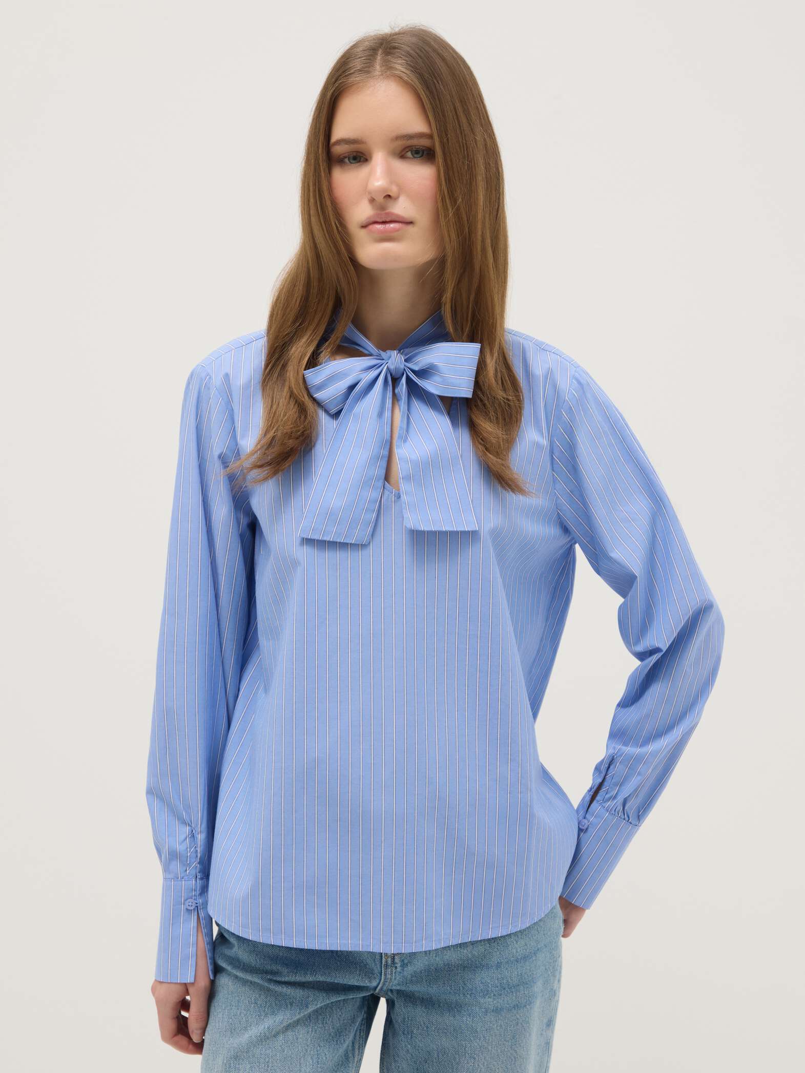 OVS Multicolour striped shirt in pure cotton regular fit with band collar