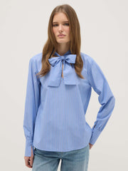 OVS Multicolour striped shirt in pure cotton regular fit with band collar