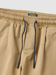 OVS Beige Stretch Cotton Jogger Trousers for Kids