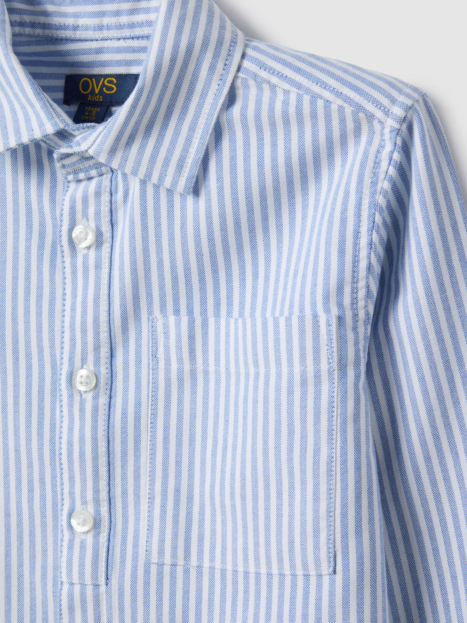 OVS Boys' regular fit multicoloured stripe pure cotton shirt