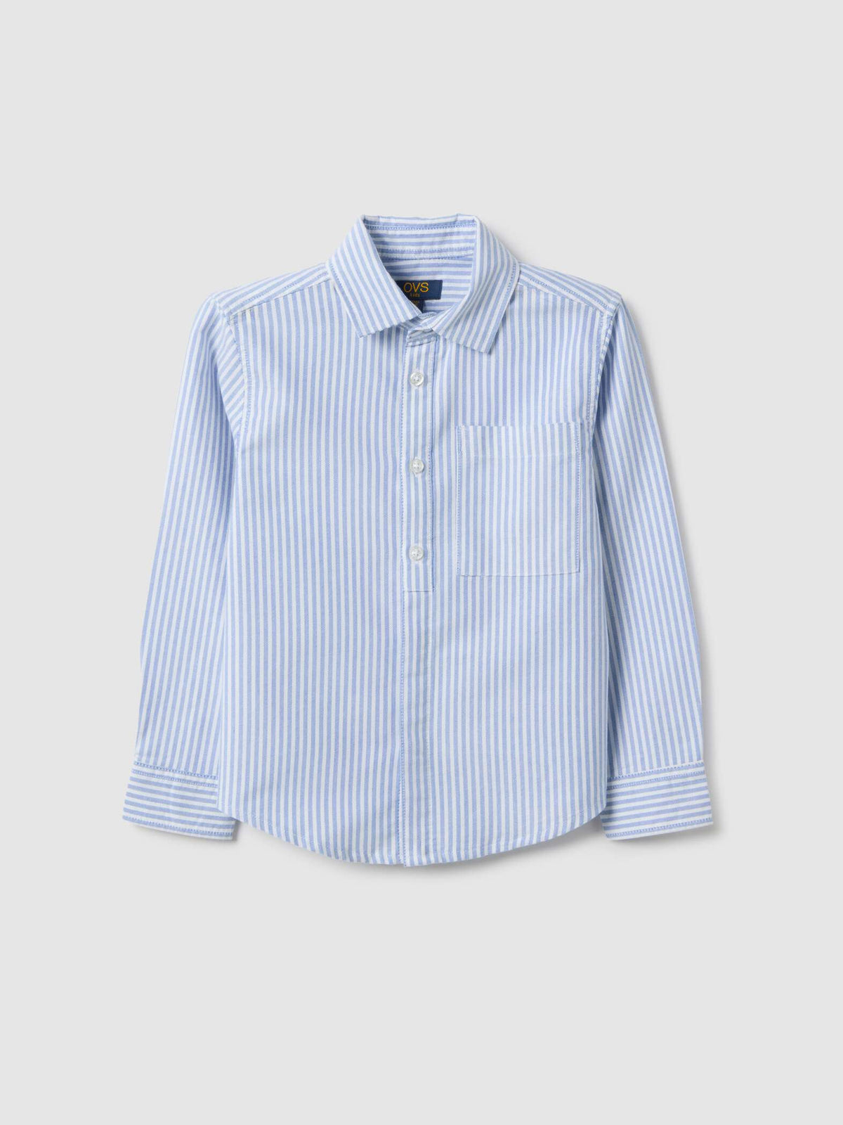 OVS Boys' regular fit multicoloured stripe pure cotton shirt