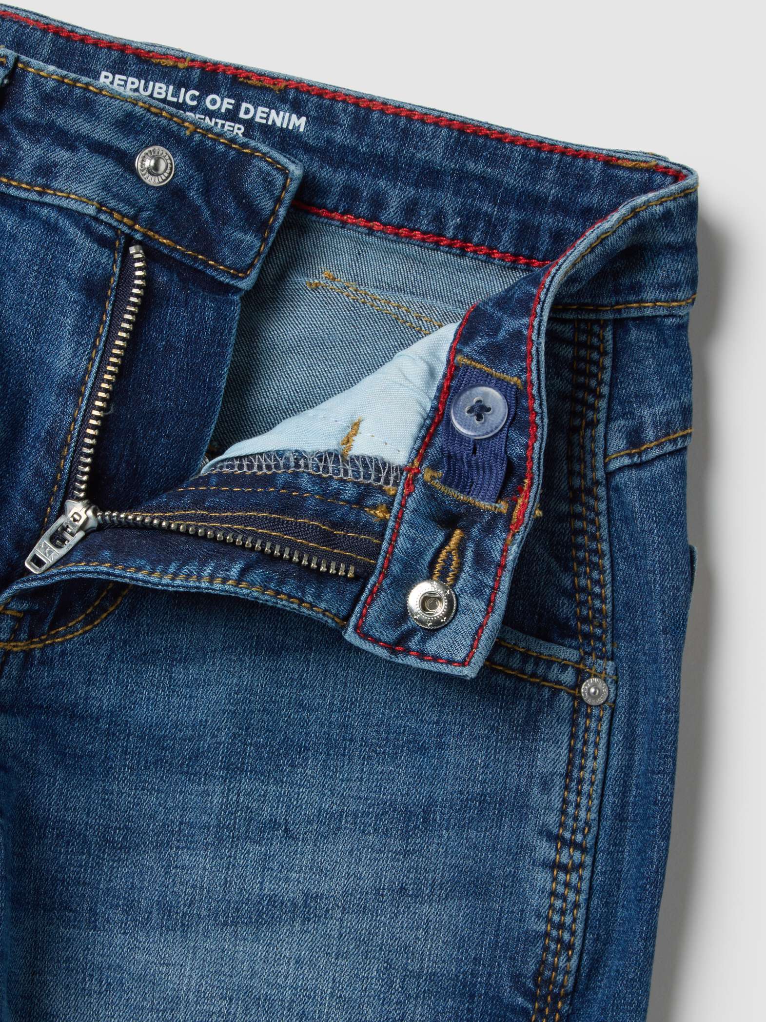 OVS Children's blue stretch cotton wide leg jeans