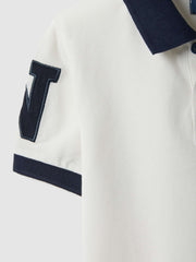 OVS Children's white pure cotton regular fit polo
