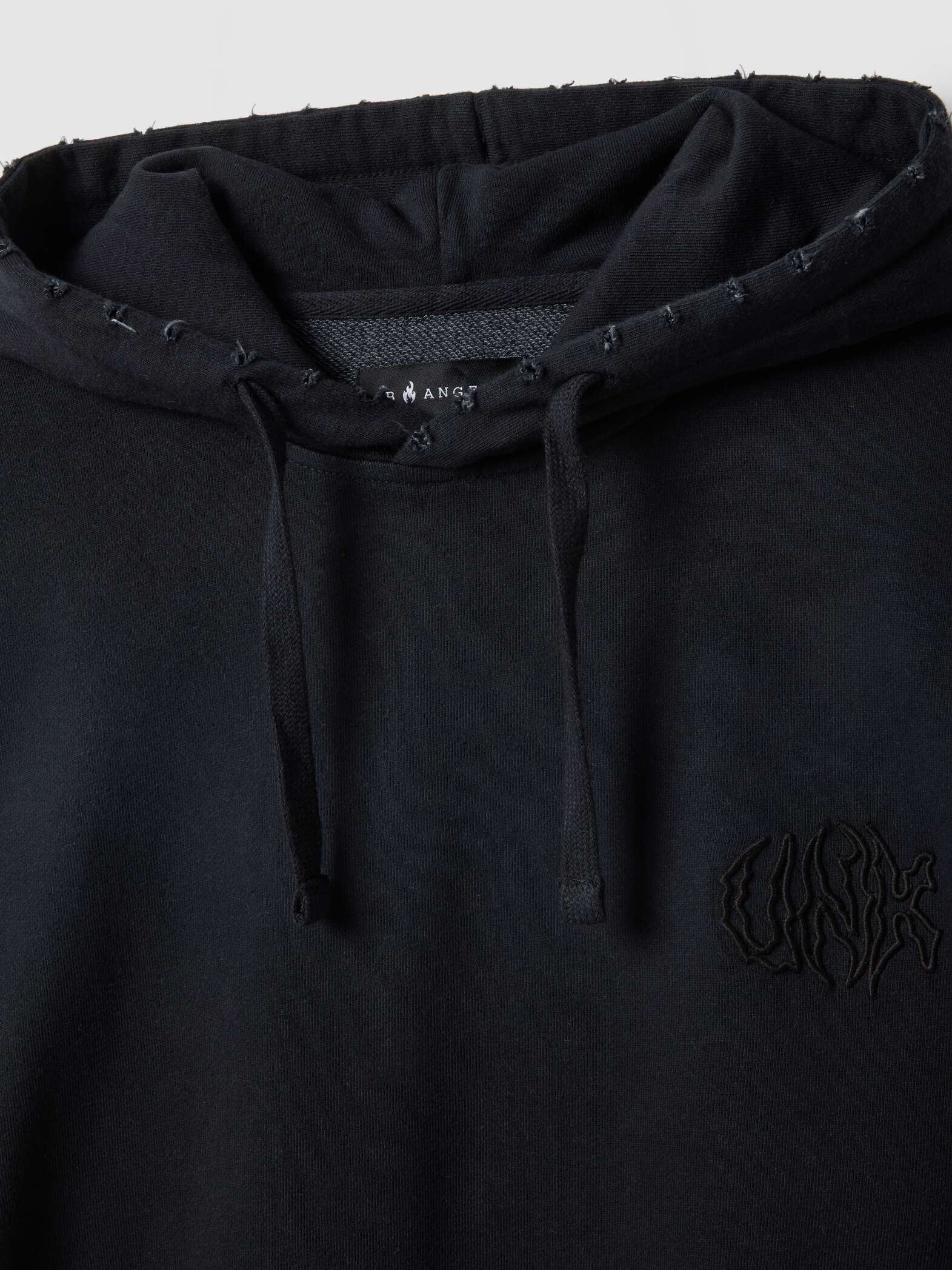 OVS Black cotton blend oversized fit hooded sweatshirt