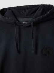 OVS Black cotton blend oversized fit hooded sweatshirt
