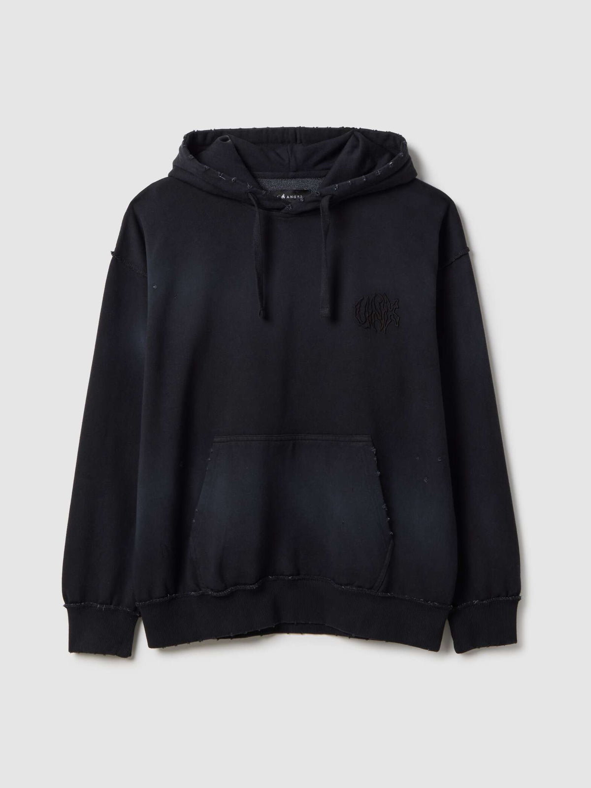 OVS Black cotton blend oversized fit hooded sweatshirt